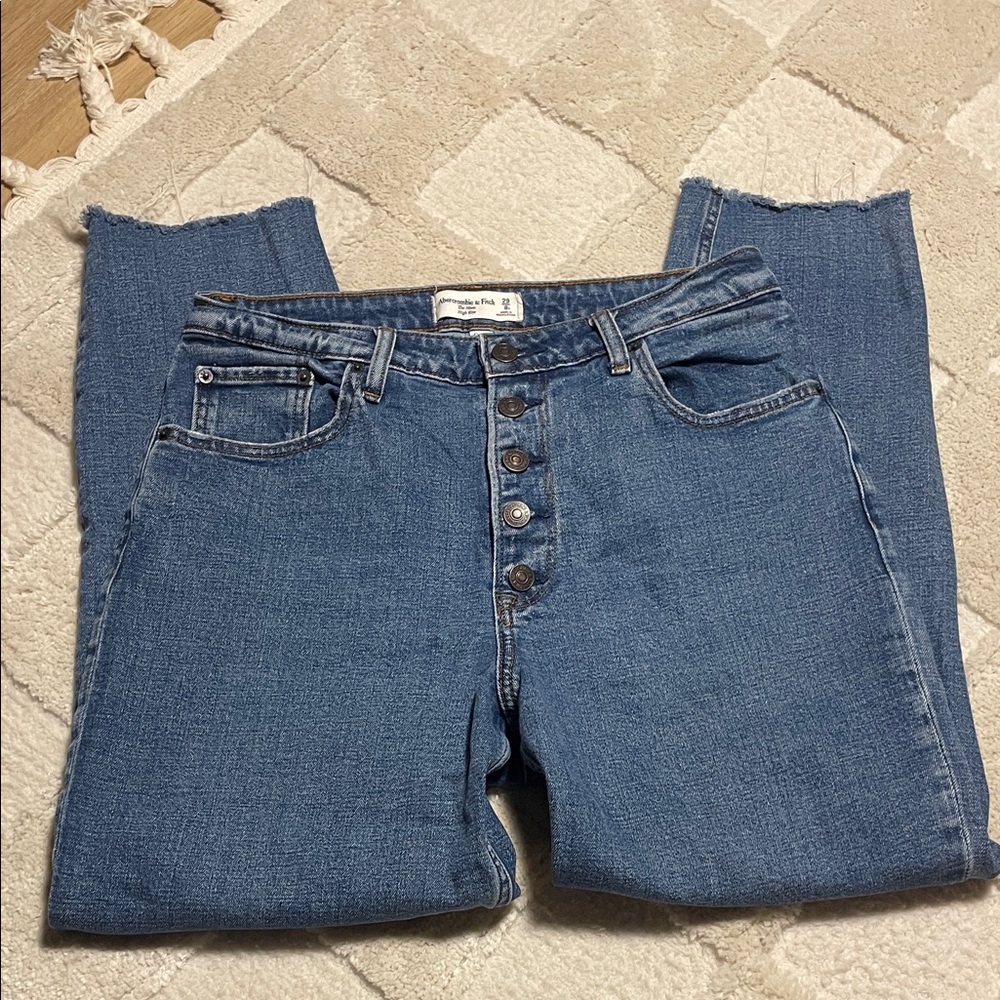 Abercrombie & Fitch Mom High Rise Denim Jeans